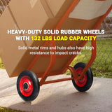 (2-Pack) AR-PRO 6?? x 1.5?? Flat Free Solid Rubber Wheel Assemblies – Replacement Hand Truck Wheels with Ball Bearings and 5/8?? Bore Hole Diameter – Heavy-Duty Solid Rubber Wheels 132 lbs Load Capacity