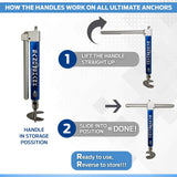 Ultimate XL Boat Sand Anchor by SandShark. Adjustable, Folds Up for Compact Storage. Screw Auger Design Holds & Protects Boats and Pontoons. Secures in Shallow Water, Beach, Sandbar w/Case