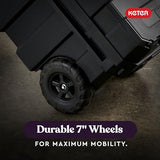 Keter Masterloader Resin Rolling Tool Box with Locking System and Removable Bins ?C Perfect Organization and Storage Chest for Power Drill, Tape Measure, and Screwdriver Set, Black